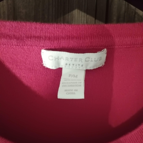 🤠Charter Club Petites Lightweight Button Up Sweater  Size Petite Medium - Picture 4 of 5